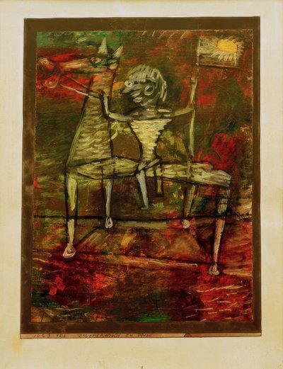 Dwarf Herald on Horseback by Paul Klee