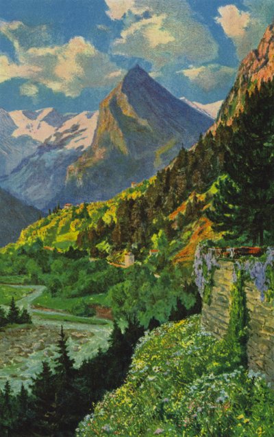 Swiss Spas: Acquarossa, View up the Blenio Valley by Paul Kutscha