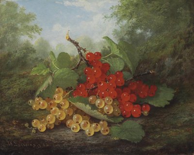 Still Life with Red and White Currants by Paul Lacroix
