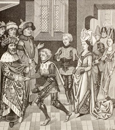Reception of Gautier-Sans-Avoir by the King of Hungary by Paul Lacroix
