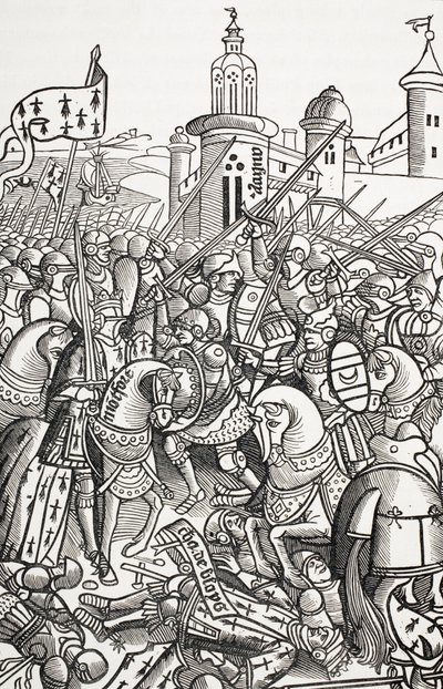 The Battle of Auray, France, September 29 by Paul Lacroix