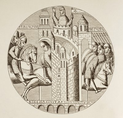 The Taking of Nicaea by the Crusaders in 1097 (after a window in the Church of the Abbey of St. Denis) by Paul Lacroix