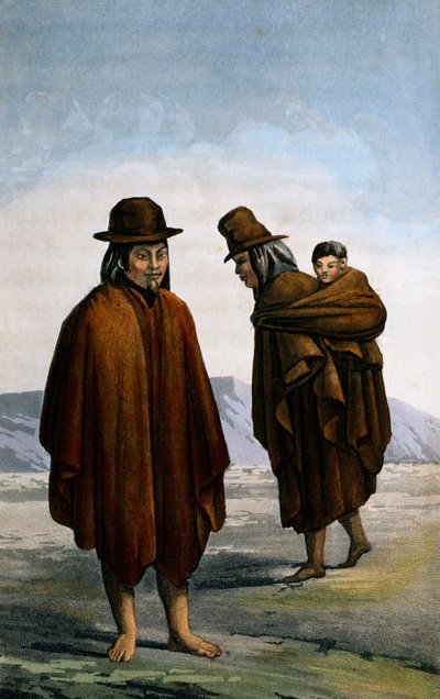 Plain Indians of Bogota, engraving by Paul Legrand by Paul Legrand