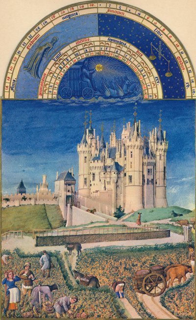 September - the Château de Saumur, 15th century by Paul Limbourg