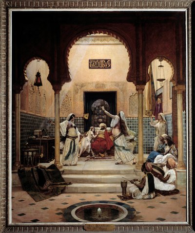 The Eastern Dancers in a Harem Distracting a Pasha by Paul Louis Bouchard