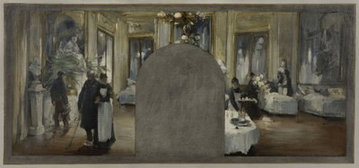Sketch for the cabinet of the prefect of the Hôtel de Ville de Paris: The Ambulance of the Théâtre Français by Paul Louis Delance