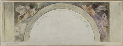 Sketch for the Entrance Hall of the Hôtel de Ville de Paris: History and Philosophy by Paul Louis Delance