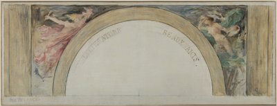 Sketch for the Entrance Hall of the Hôtel de Ville de Paris: Literature and the Fine Arts by Paul Louis Delance