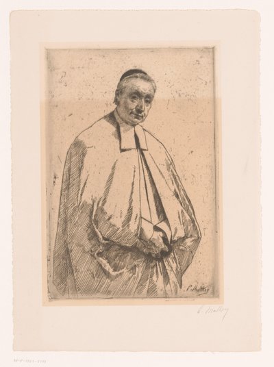 Portrait of a Clergyman by Paul Mathey (signed by artist)
