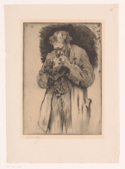 Portrait of a Man with a Covered Pot by Paul Mathey (signed by artist)