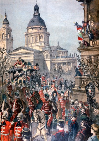 Funeral of Lajos Kossuth, Budapest, 21st March 1894 by Paul Merwart