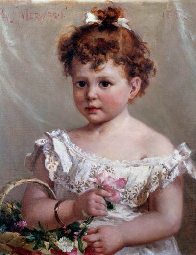 The girl in the basket or Helene Loeb at the age of two by Paul Merwart