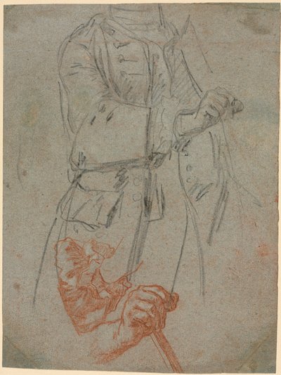 Studies of a Costume, Sleeve, and Hand by Paul Michel Hossard