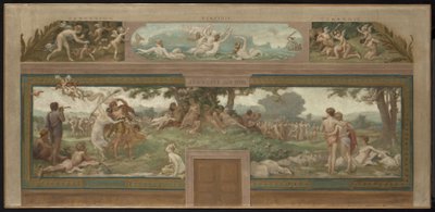 Sketch for the Town Hall of Saint-Maur-des-Fossés: Virtues Opposed to Vice (Youth. Golden Age) by Paul Milliet