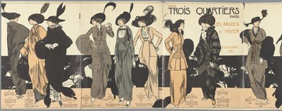 Aux Trois Quartiers Paris, Winter Fashions 6 October 1913 by Paul Méras