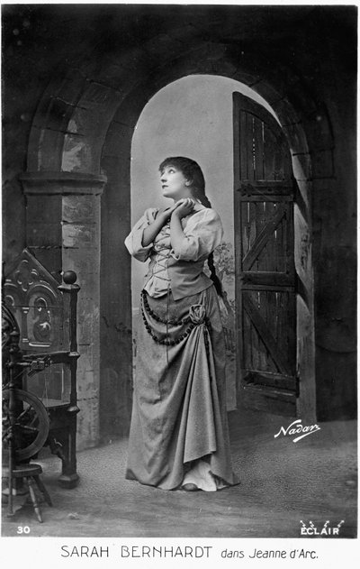 Henriette Rosine Bernard aka Sarah Bernhardt (1844-1923) in the role of Joan of Arc a play by Jules Barbier by Paul Nadar