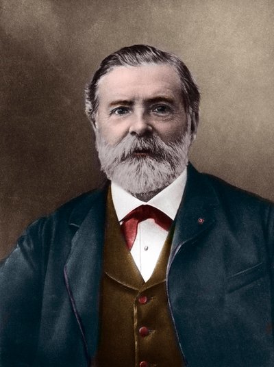 Portrait of Étienne-Jules Marey; English scientist and chronophotographer; inventor of sphygmograph and a pioneer of photography and cinema. Photo by Nadar, Paul. Digital colouring. by Paul Nadar