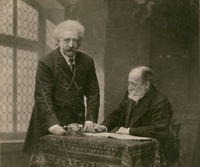 Two Men in Interior, Probably René Thorel and Hollman by Paul Nadar