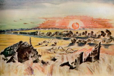 Bomber in the Corn by Paul Nash