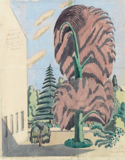 Design for backcloth, The Truth about the Russian Dancers by Paul Nash