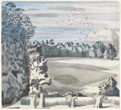 Landscape with Rooks, c.1913-14 by Paul Nash