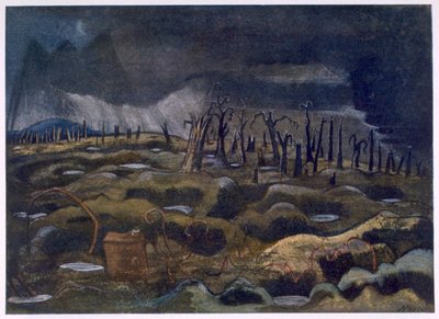 Nightfall, from British Artists at the Front, Continuation of The Western Front, Part Three, Paul Nash by Paul Nash