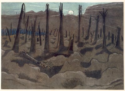Sunrise, Inverness Copse, from British Artists at the Front, Continuation of The Western Front, Part Three, Paul Nash by Paul Nash