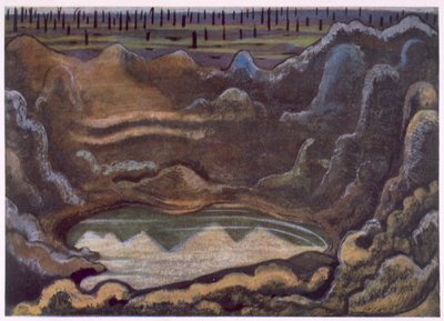 The Caterpillar Crater, from British Artists at the Front, Continuation of The Western Front, Part Three, Paul Nash by Paul Nash