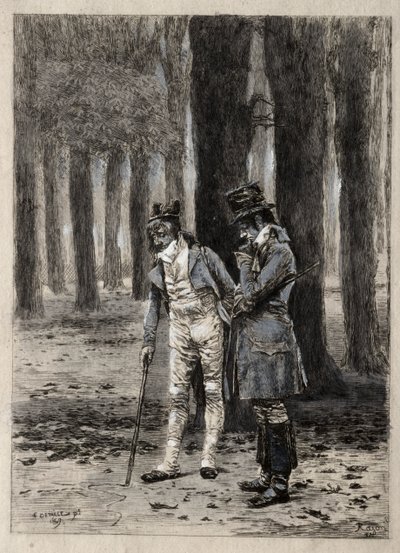 Study of Two Figures by Paul Rajon