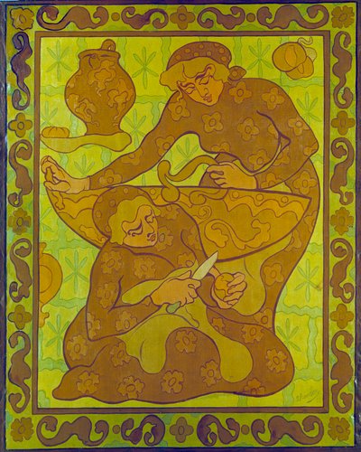 Apple Peelers Tapestry by Paul Elie Ranson