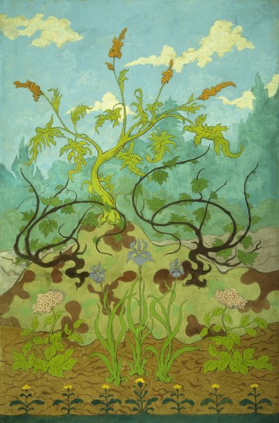 Goldenrod and Mauve Irises by Paul Elie Ranson