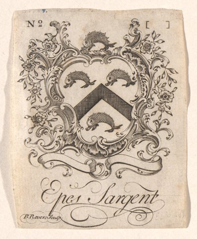 Book Plate of Epes Sargent by Paul Revere