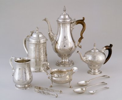 Representative Samples of the Paine Tea Service by Paul Revere