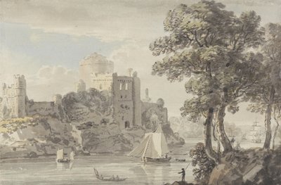 A Castle on the River by Paul Sandby