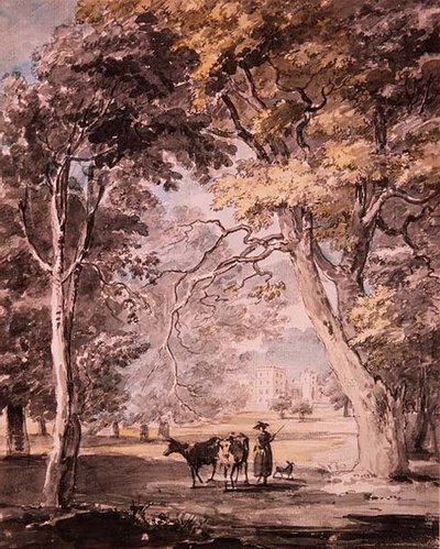 A Milkmaid in Windsor Great Park by Paul Sandby