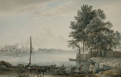 A View of Eton College from the Thames by Paul Sandby