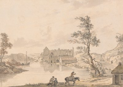 Askeaton Abbey near Limerick, Ireland on the River Deel by Paul Sandby