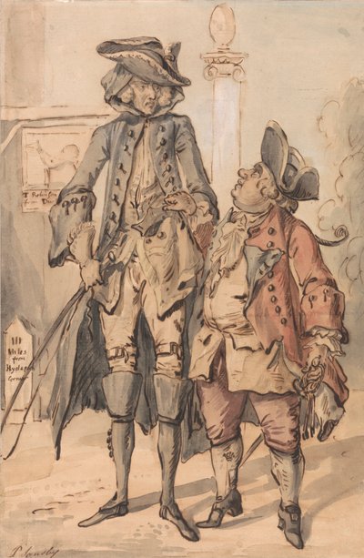 Caricature of George Bubb Dodington and Sir Thomas Robinson by Paul Sandby