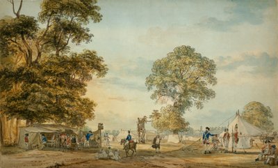 Encampment in Hyde Park during the Gordon Riots by Paul Sandby