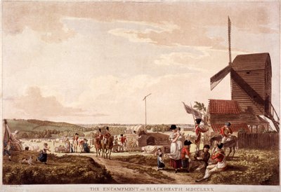 Encampment on Blackheath, Greenwich, London by Paul Sandby