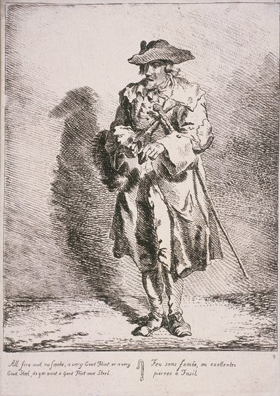 Flint and steel seller, Cries of London, 1760 by Paul Sandby