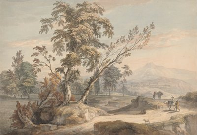 Italianate Landscape with Travellers by Paul Sandby
