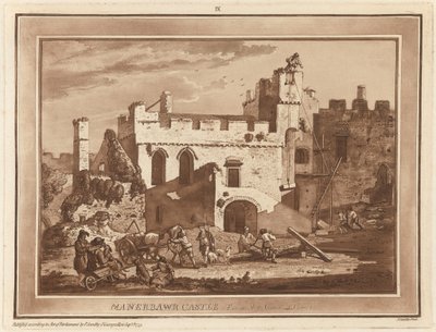 Manerbawr Castle from the Inward Court by Paul Sandby