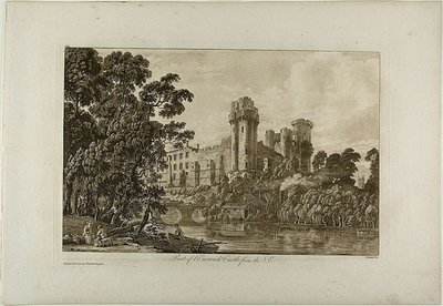 Part of Warwick Castle from the Southeast, plate 4 by Paul Sandby