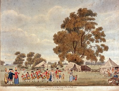 Prostitute Drummed Out of the Camp in Hyde Park, 1780 by Paul Sandby