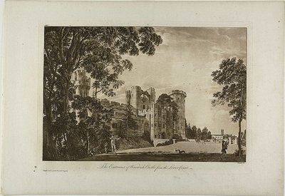 The Entrance of Warwick Castle from the Lower Court, plate 2 by Paul Sandby
