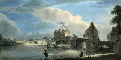 The Old Bridge at Shrewsbury by Paul Sandby