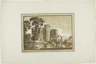 The South Gate of Cardiff Castle in Glamorgan Shire, from Twelve Views in Aquatint from Drawings taken on the Spot in South Wales by Paul Sandby
