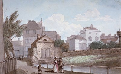 The Thatched House Inn and the New River, Islington, London by Paul Sandby
