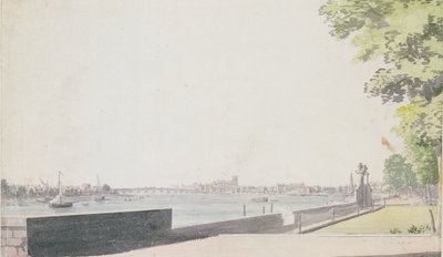 View from Somerset House Garden, looking towards Westminster Bridge, 1756 by Paul Sandby